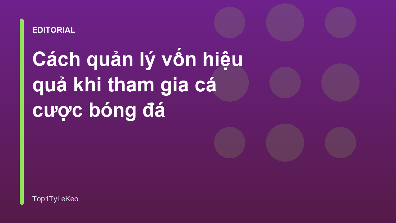 Biểu đồ quản lý vốn cá cược hiệu quả